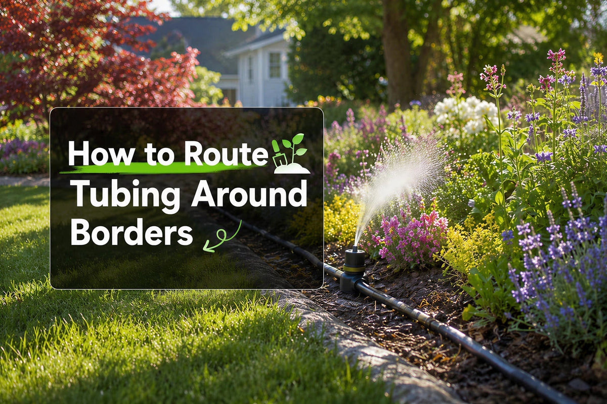 How to Route Drip Irrigation Tubing Around Garden Borders