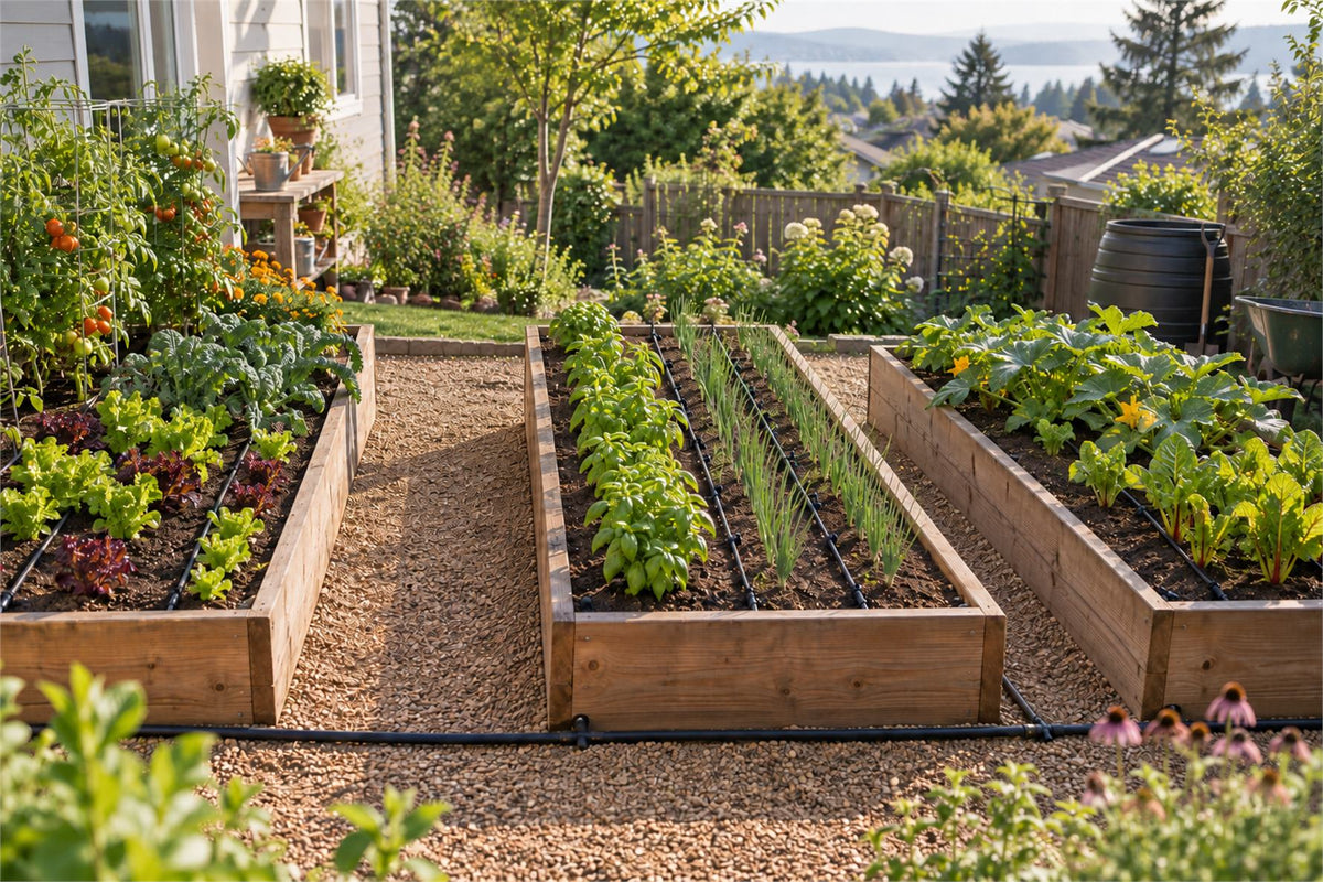 DIY Drip Irrigation Layout Raised Beds