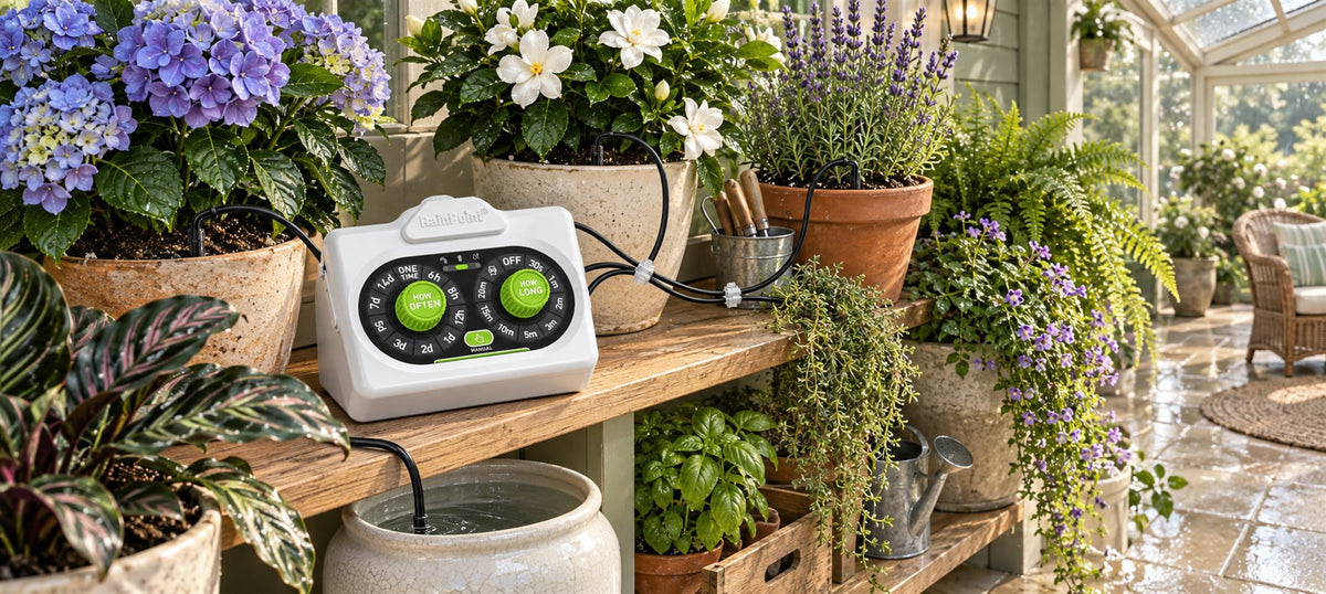 RainPoint automatic plant watering system for container plants and home gardens