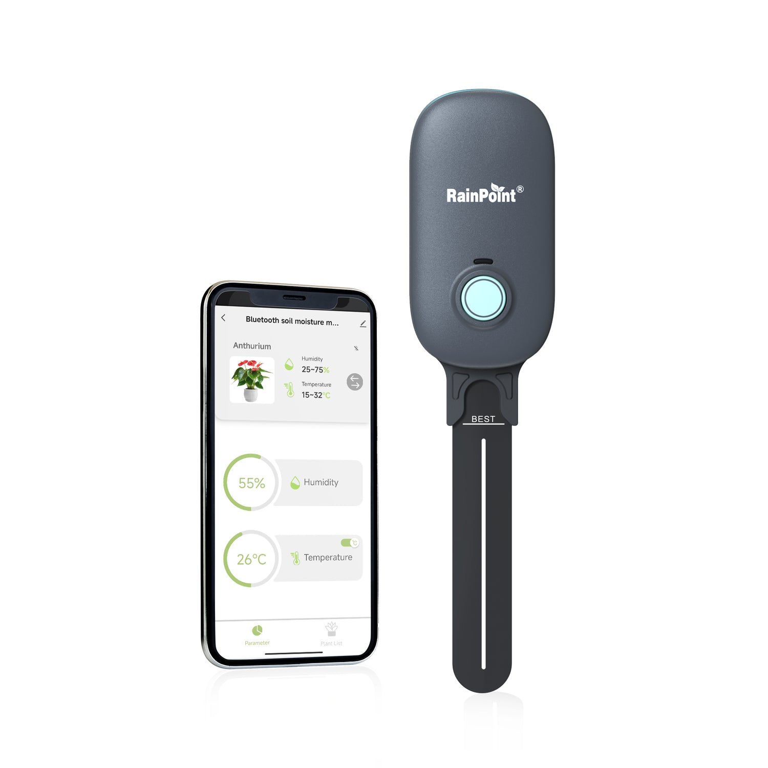 RainPoint Smart Soil & Air Temp Meter