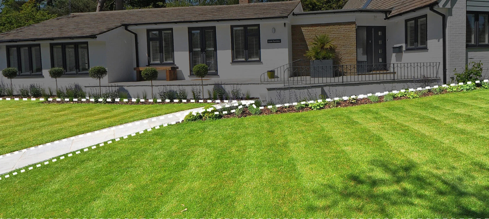Backyard lawn irrigation setup for landscape watering solutions