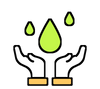 Smart garden irrigation icon showing efficient plant watering solution