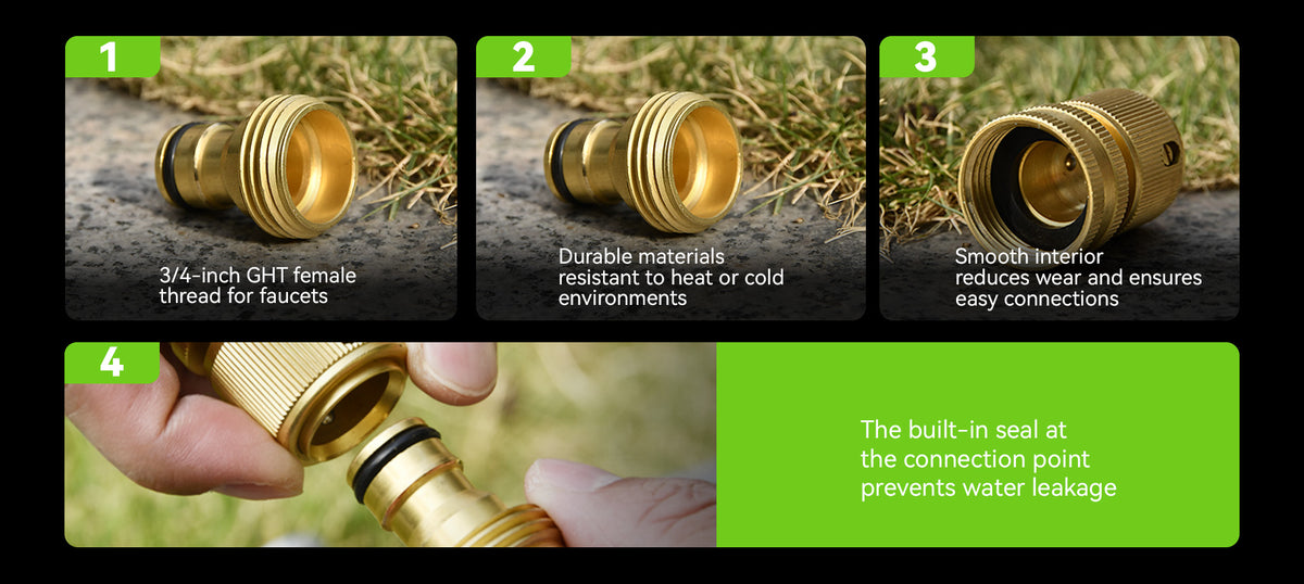 RainPoint garden hose quick connectors designed for easy irrigation accessory replacement