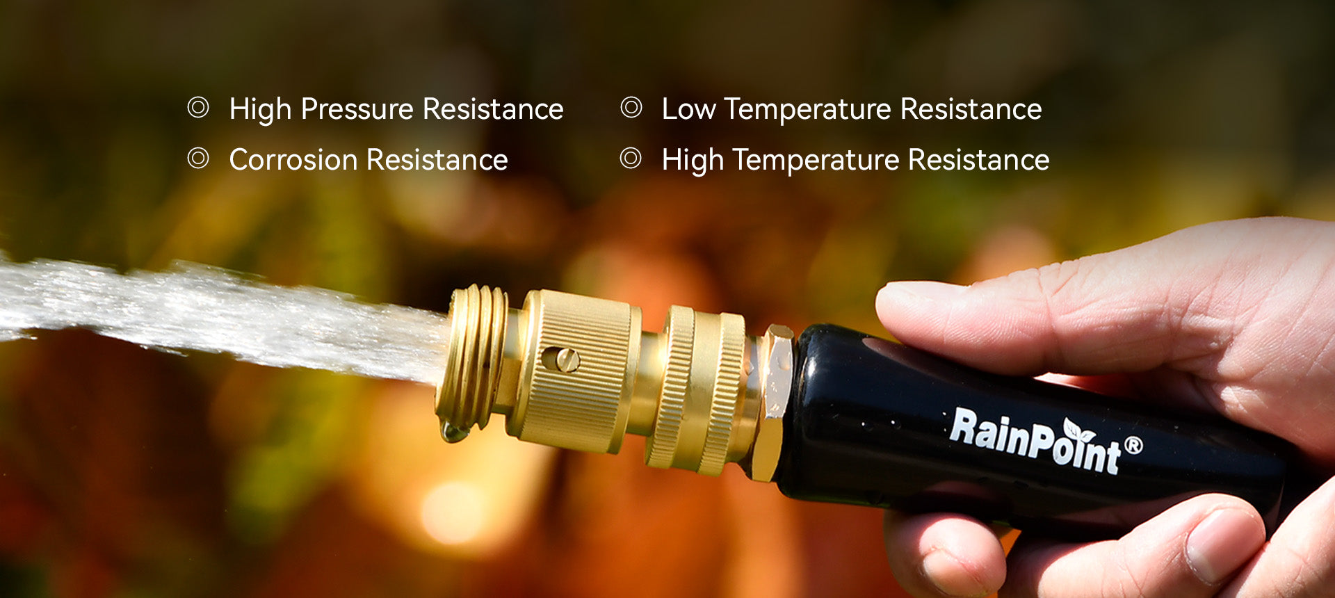 RainPoint quick release hose fittings for efficient lawn and garden watering connections