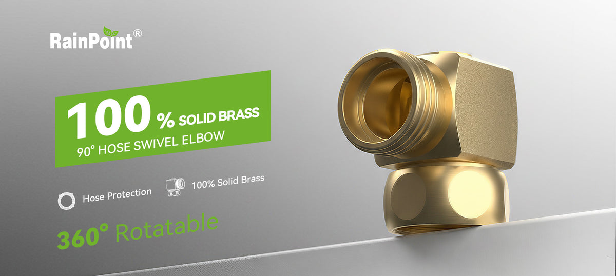 RainPoint 360 degree swivel hose connector designed for lawn and garden watering setups