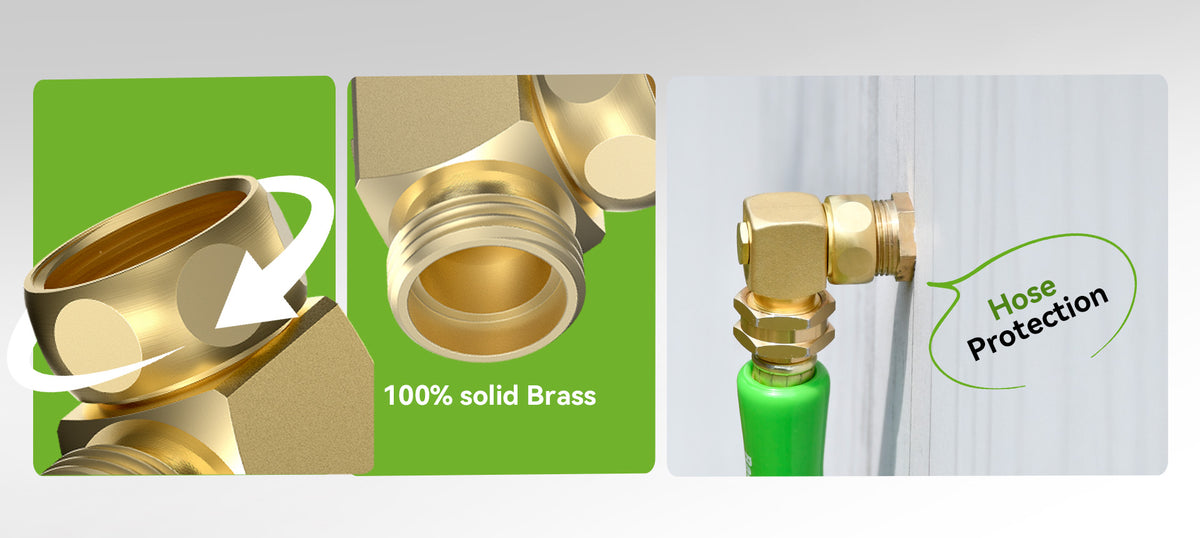 RainPoint swivel hose adapter helping prevent hose twisting and improve water flow