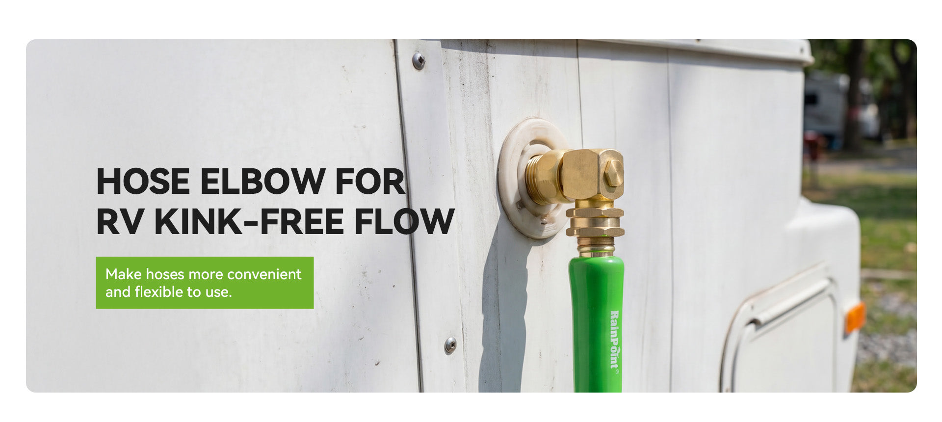 RainPoint brass elbow fitting for easy garden hose connection around corners and tight spaces