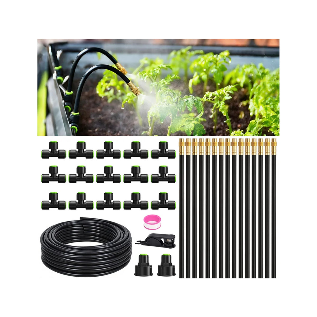 RainPoint automatic drip irrigation kit with tubing and accessories for garden watering
