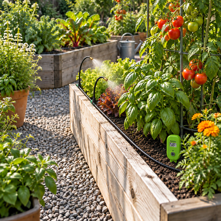 RainPoint drip irrigation system for raised bed vegetable garden watering