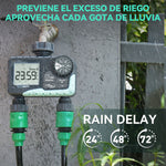 RainPoint programmable dual zone irrigation timer with easy watering schedule settings