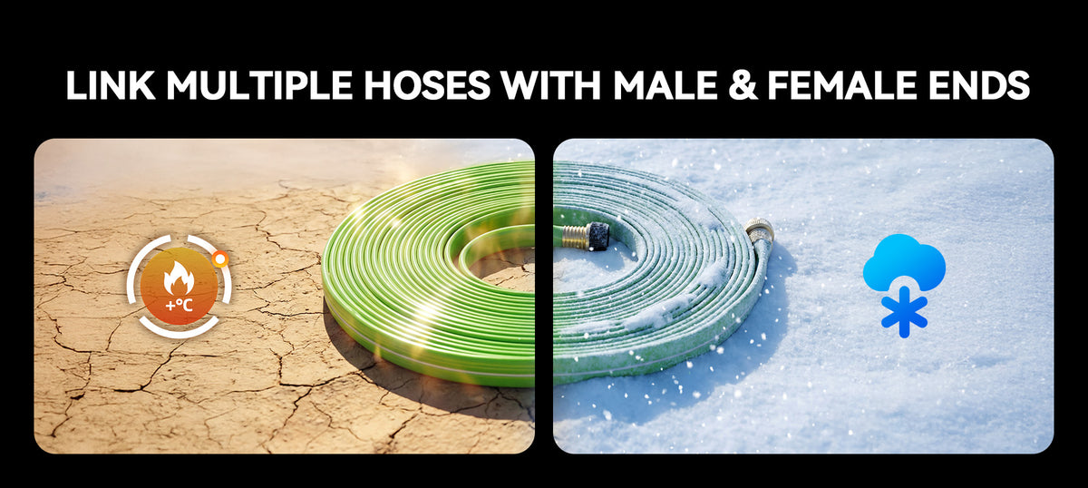 RainPoint portable sprinkler hose system for watering lawns, gardens, and flower beds