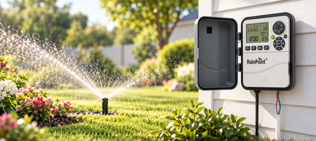 RainPoint garden hose timer providing automatic lawn watering