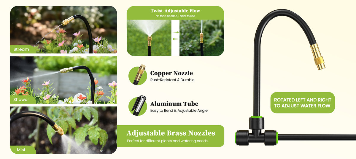 RainPoint automatic garden sprinkler kit with adjustable watering coverage for lawns and plants