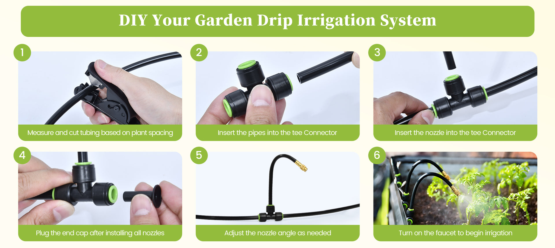 RainPoint garden watering sprinkler system kit for lawn irrigation and plant care