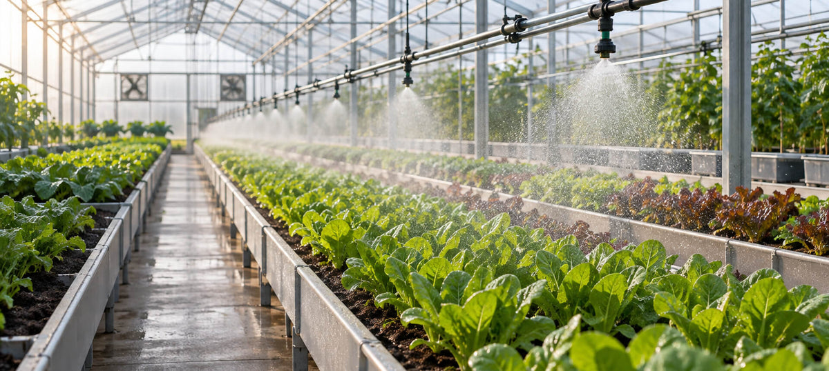 RainPoint greenhouse drip irrigation system for efficient plant watering