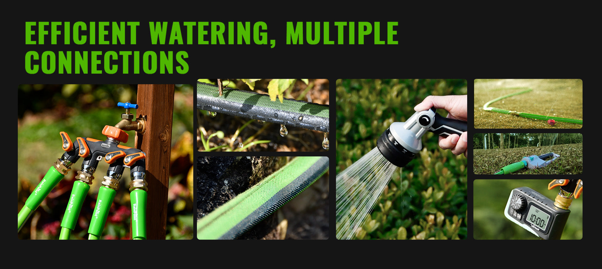 RainPoint 4 outlet hose splitter for flexible lawn and garden watering control