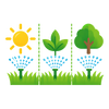 RainPoint irrigation growth stage icon for plant watering needs