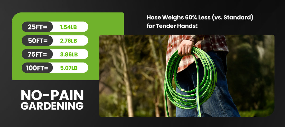 RainPoint flexible garden hose with lightweight design for convenient plant watering