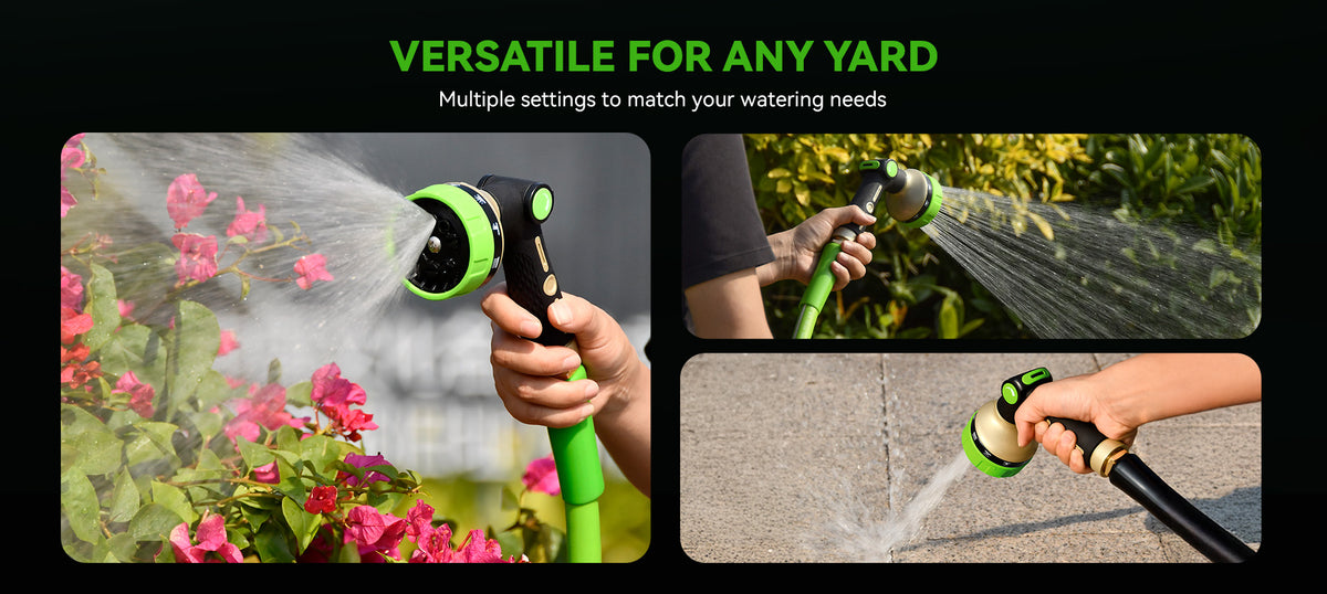RainPoint adjustable metal garden sprayer with multiple spray settings for outdoor use