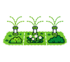 Multi-zone watering for multiple plants and garden areas