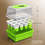 RainPoint seed starter tray with clear humidity dome showing overall product dimensions