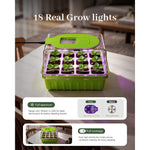RainPoint seed starter tray with built-in grow lights for indoor seed starting
