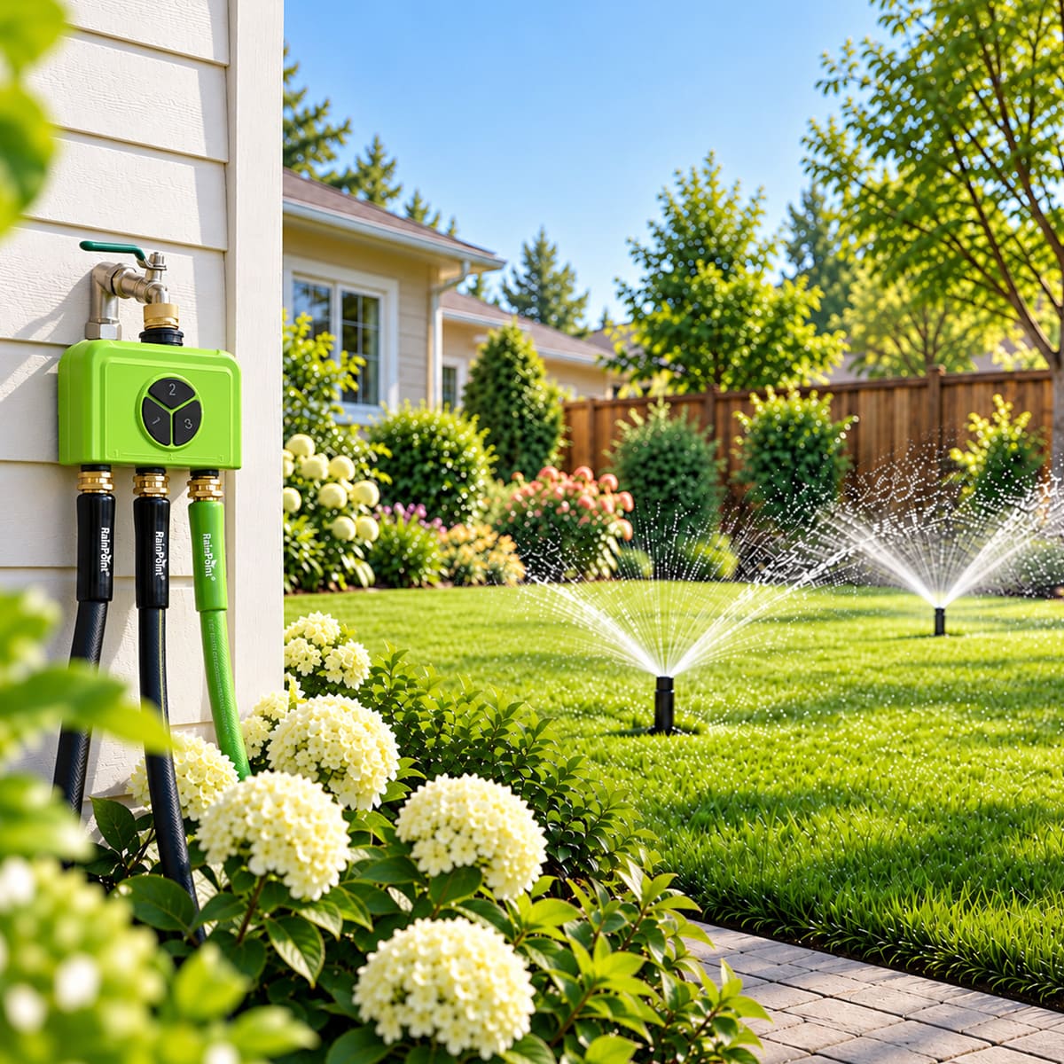 RainPoint smart garden irrigation solution for automatic lawn watering