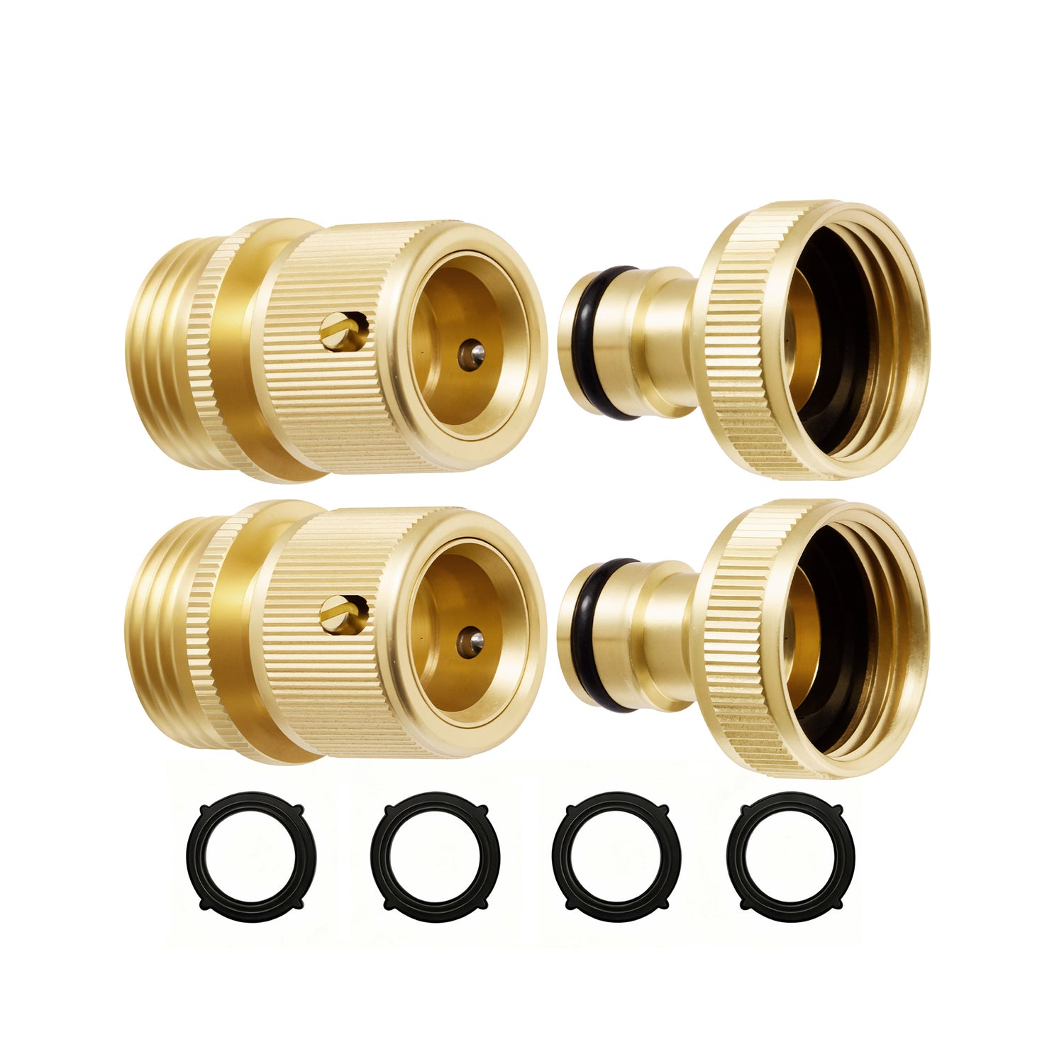 RainPoint 3/4" Brass Quick Connect Hose Fittings
