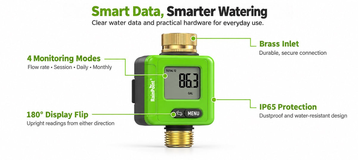 RainPoint smart irrigation controller features for automatic garden watering