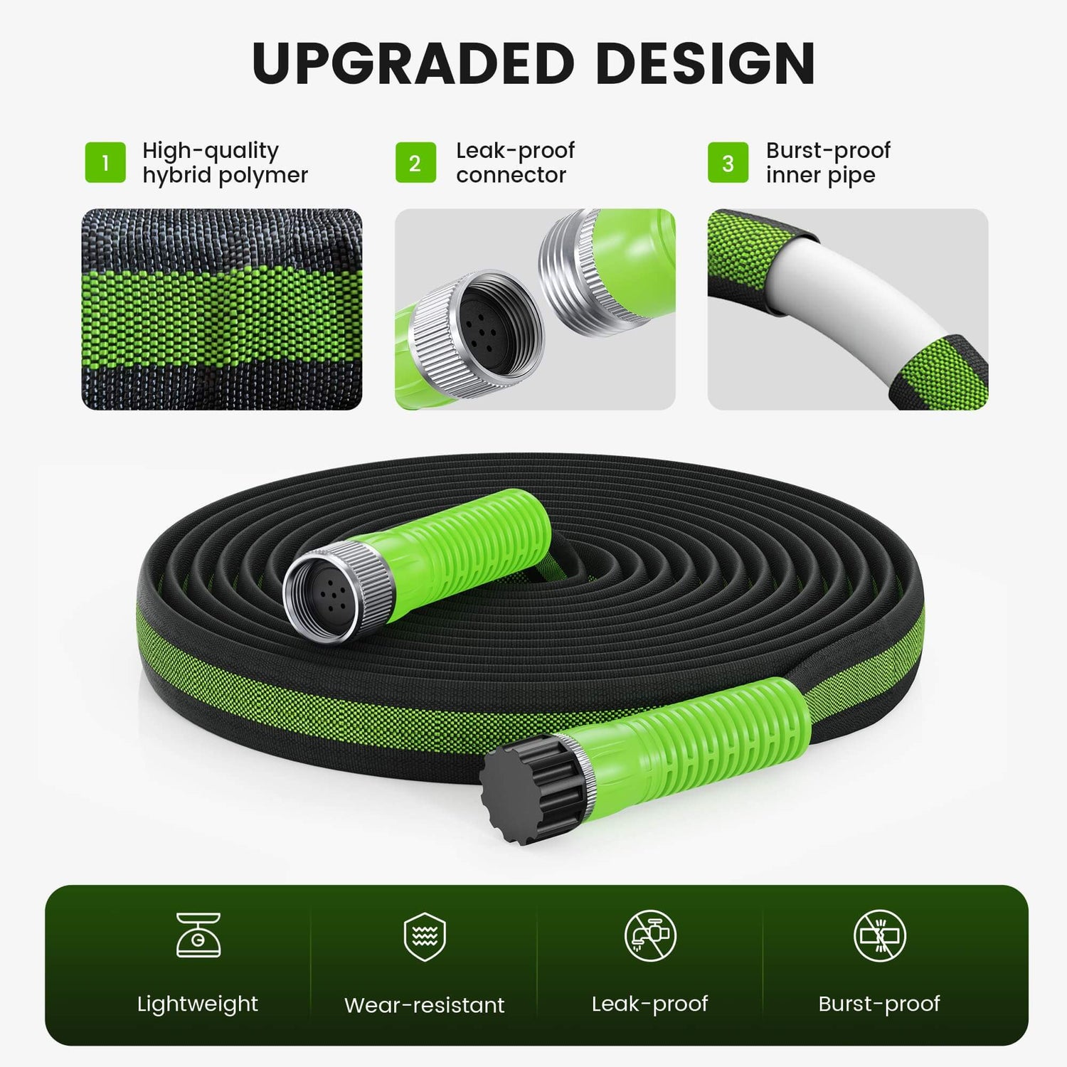 RainPoint Flat Soaker Hose for Garden Irrigation