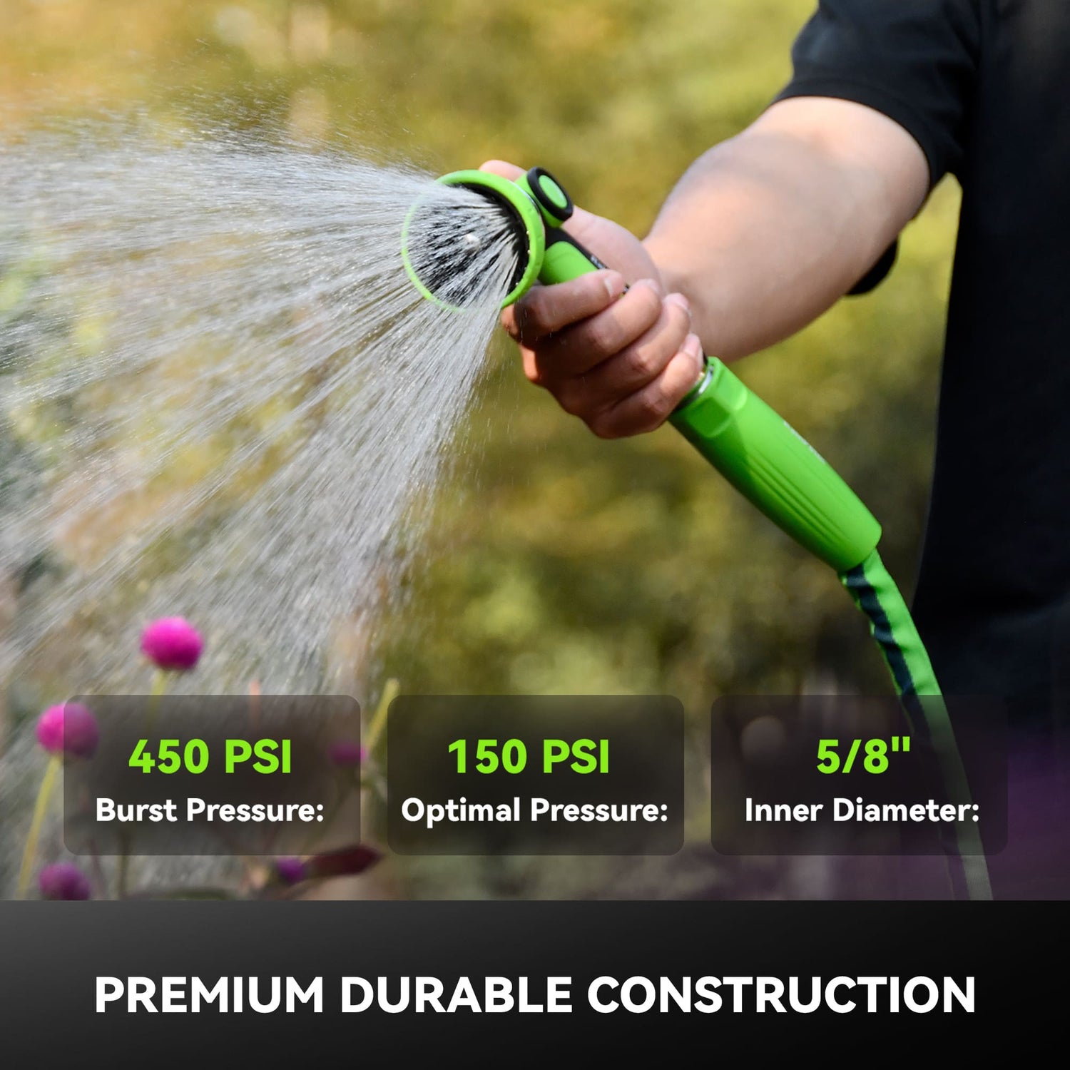 RainPoint Lightweight Garden Hose, Anti-Kink Design