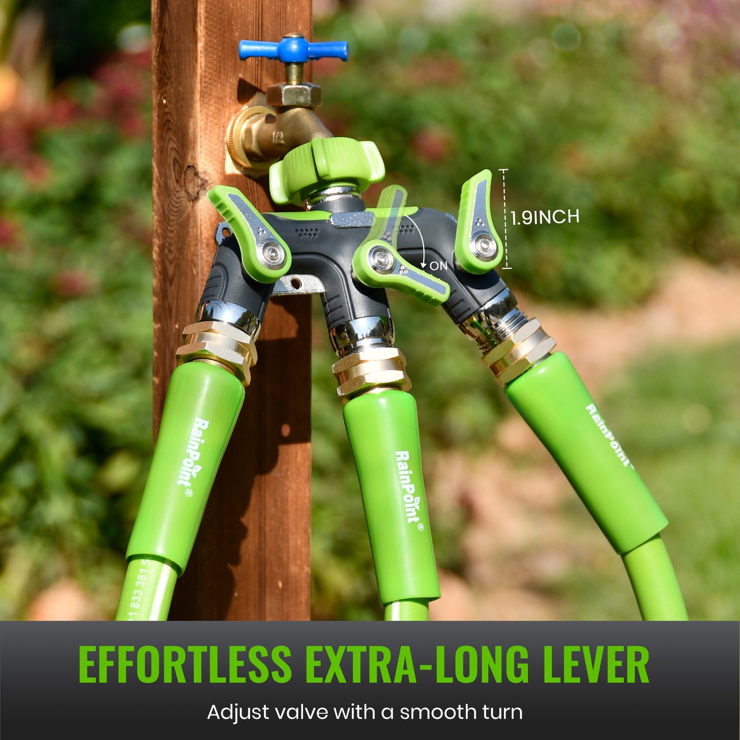 RainPoint 3-Way Metal Hose Splitter for Garden Faucet