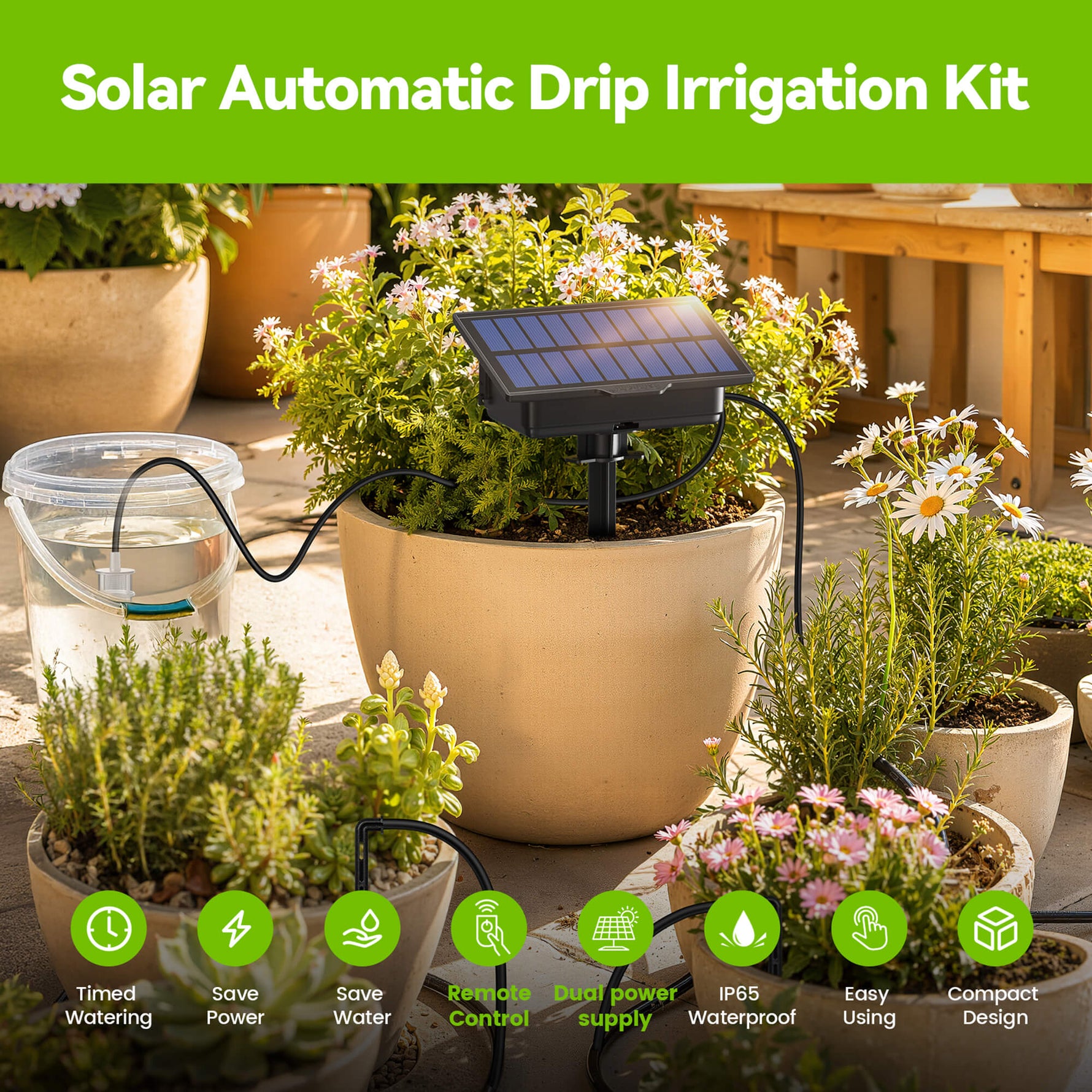 RainPoint smart garden irrigation system for customized watering schedules