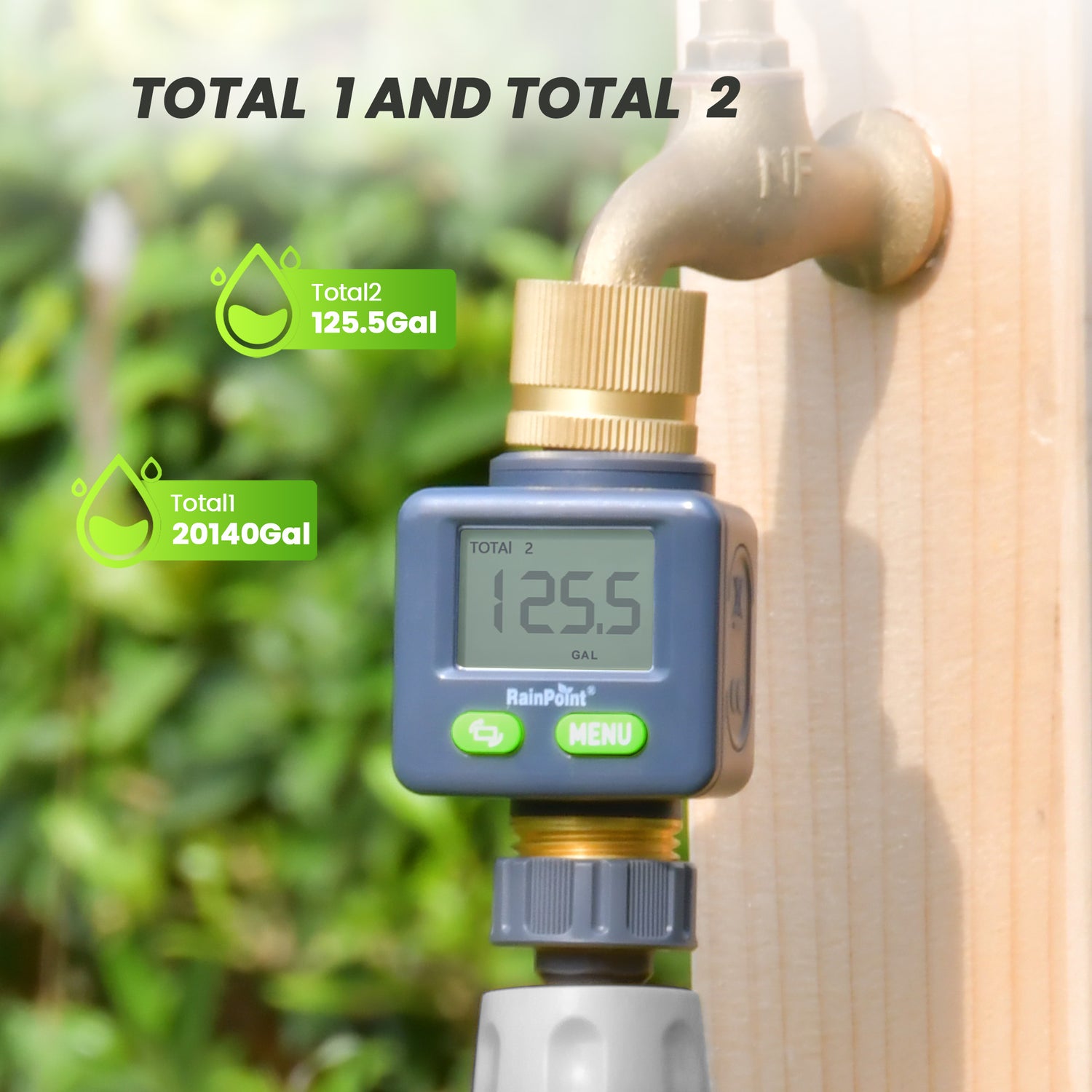 RainPoint Water Flow Meter with Brass Inlet