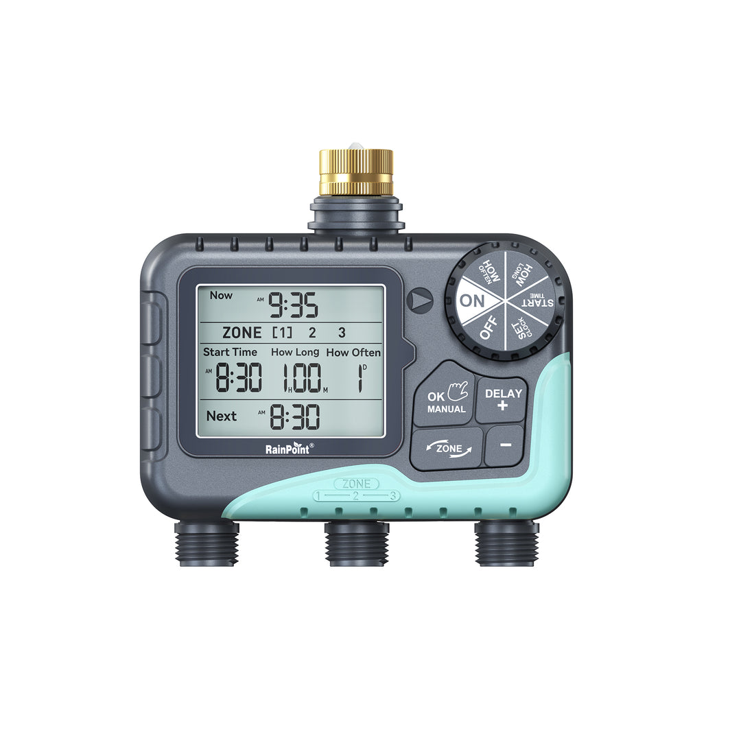 RainPoint 3-Zone Smart Sprinkler Timer with LCD