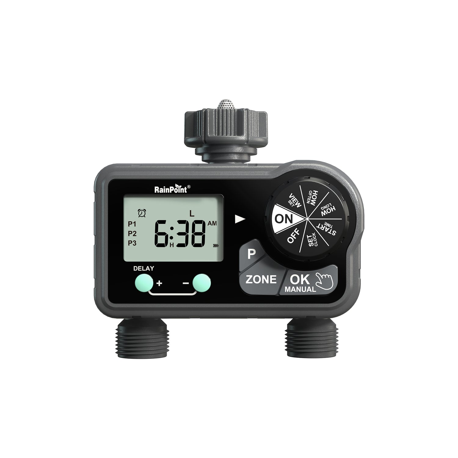 RainPoint Smart 2-Zone Sprinkler Timer with Rain Delay