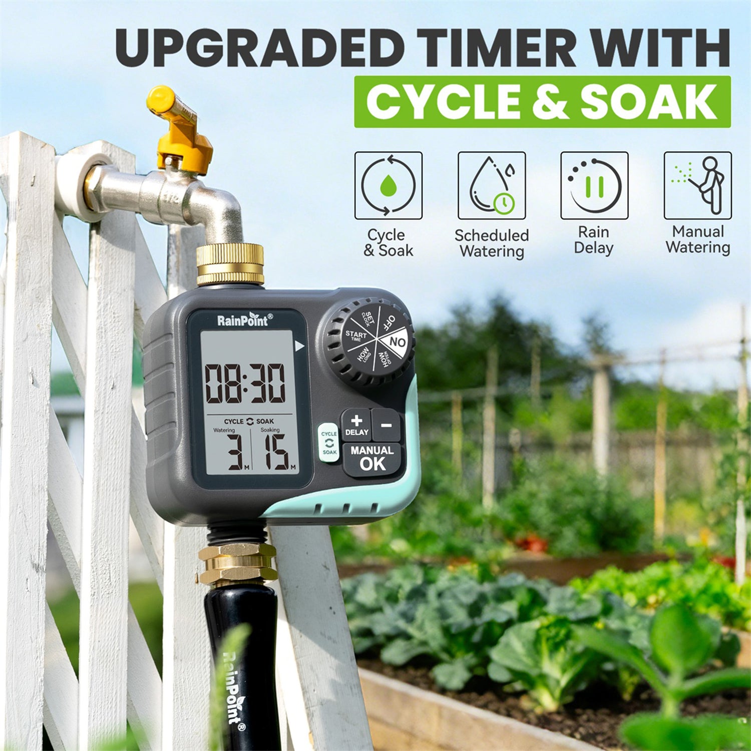 RainPoint Sprinkler Timer with Brass Inlet