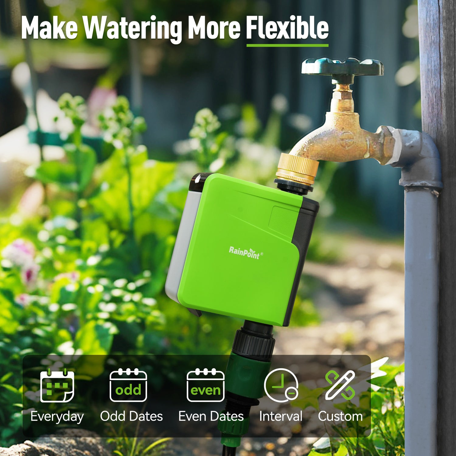 RainPoint WiFi Hose Timer with Hub & Voice Control