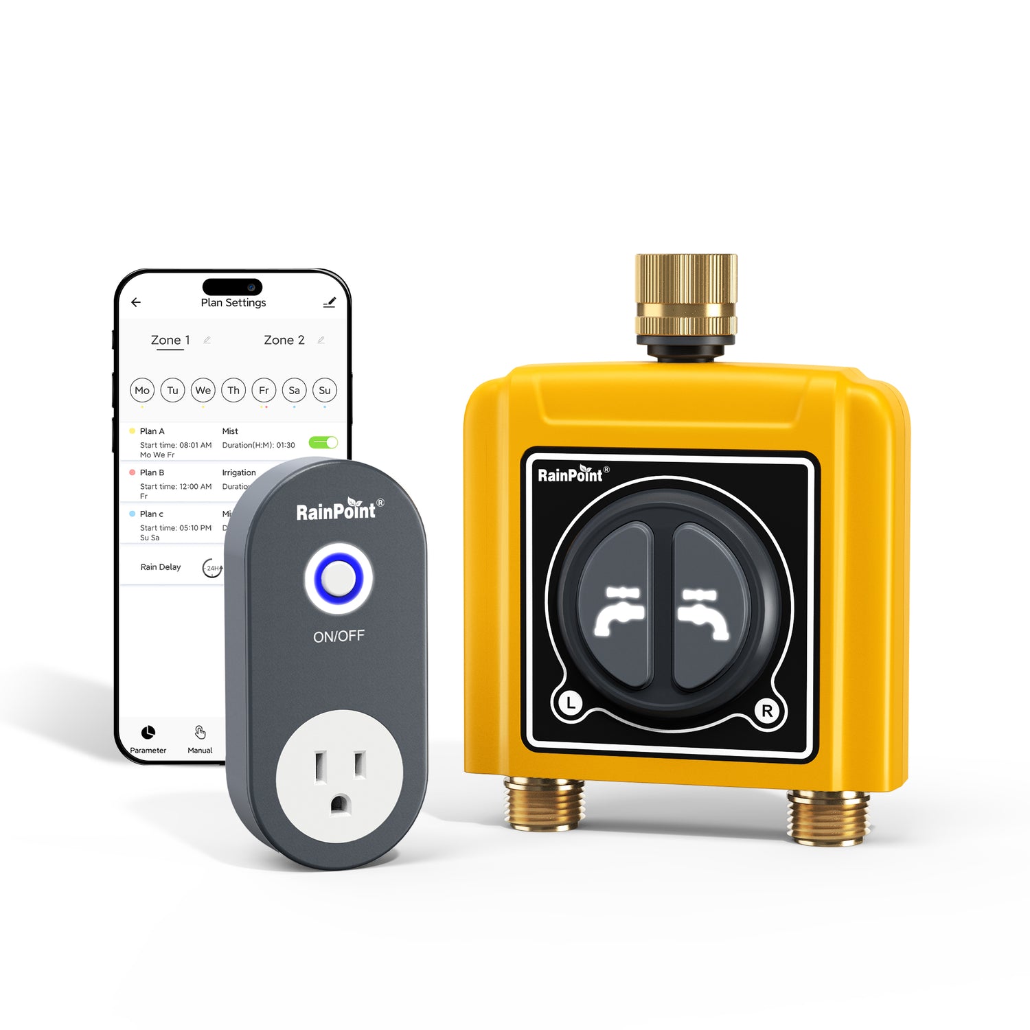 RainPoint 2.4GHz WiFi Hose Timer, No Hub Required