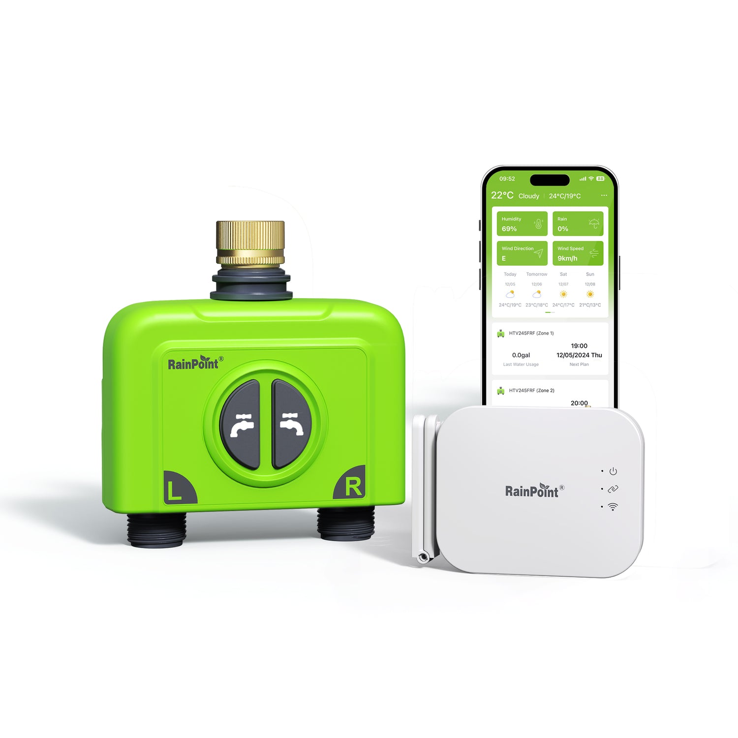 RainPoint WiFi Sprinkler Timer with 2-Zone Control