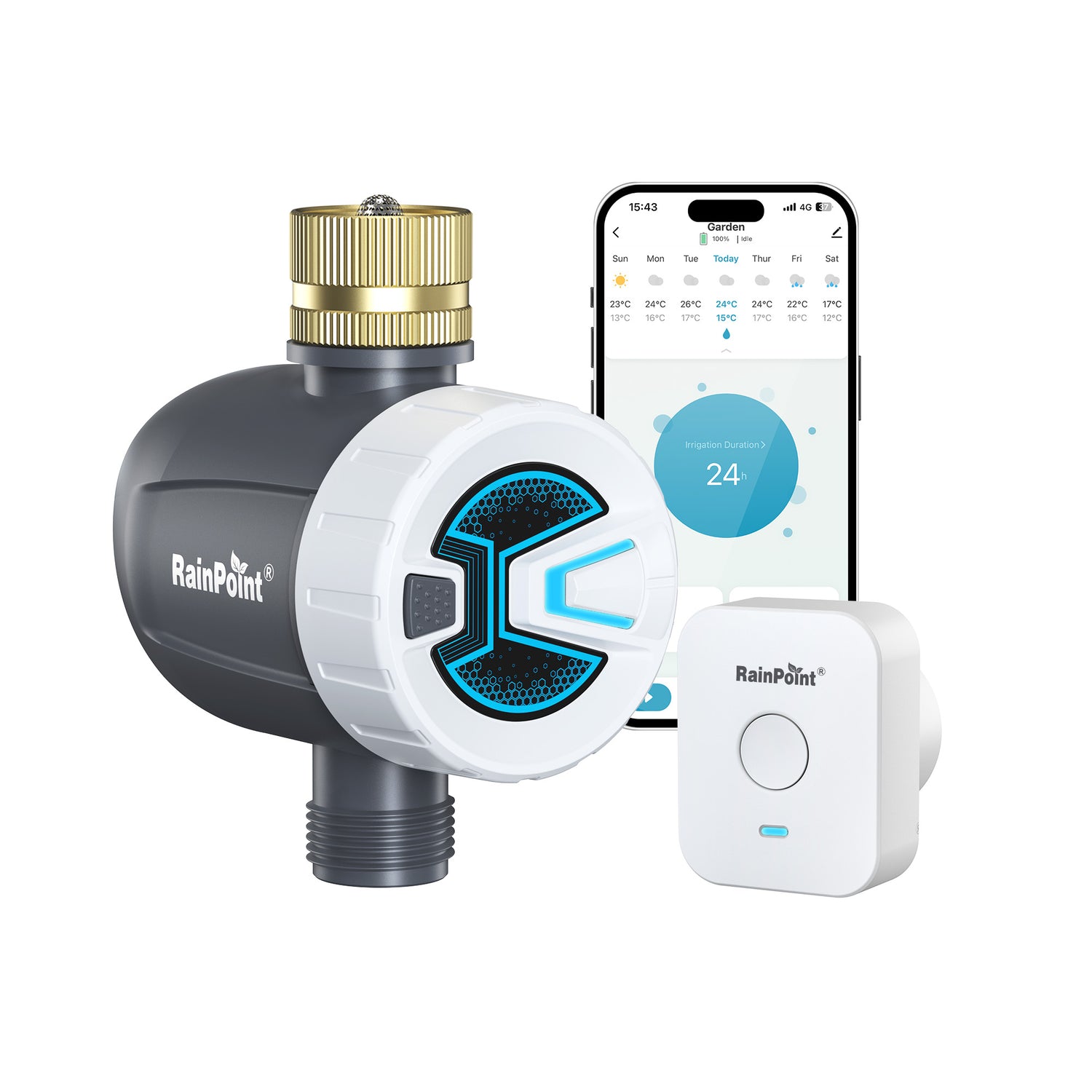 RainPoint Smart Bluetooth Sprinkler Timer, App Controlled
