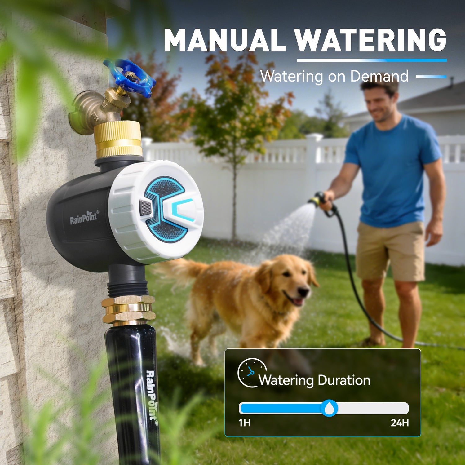 RainPoint Smart Bluetooth Sprinkler Timer, App Controlled