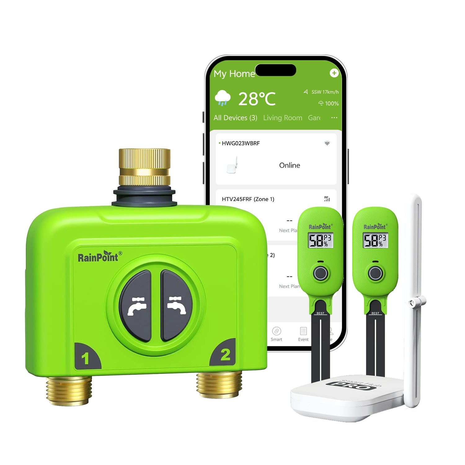 RainPoint 2-Zone WiFi Sprinkler Timer