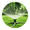 Sprinkler irrigation solution icon for lawn watering