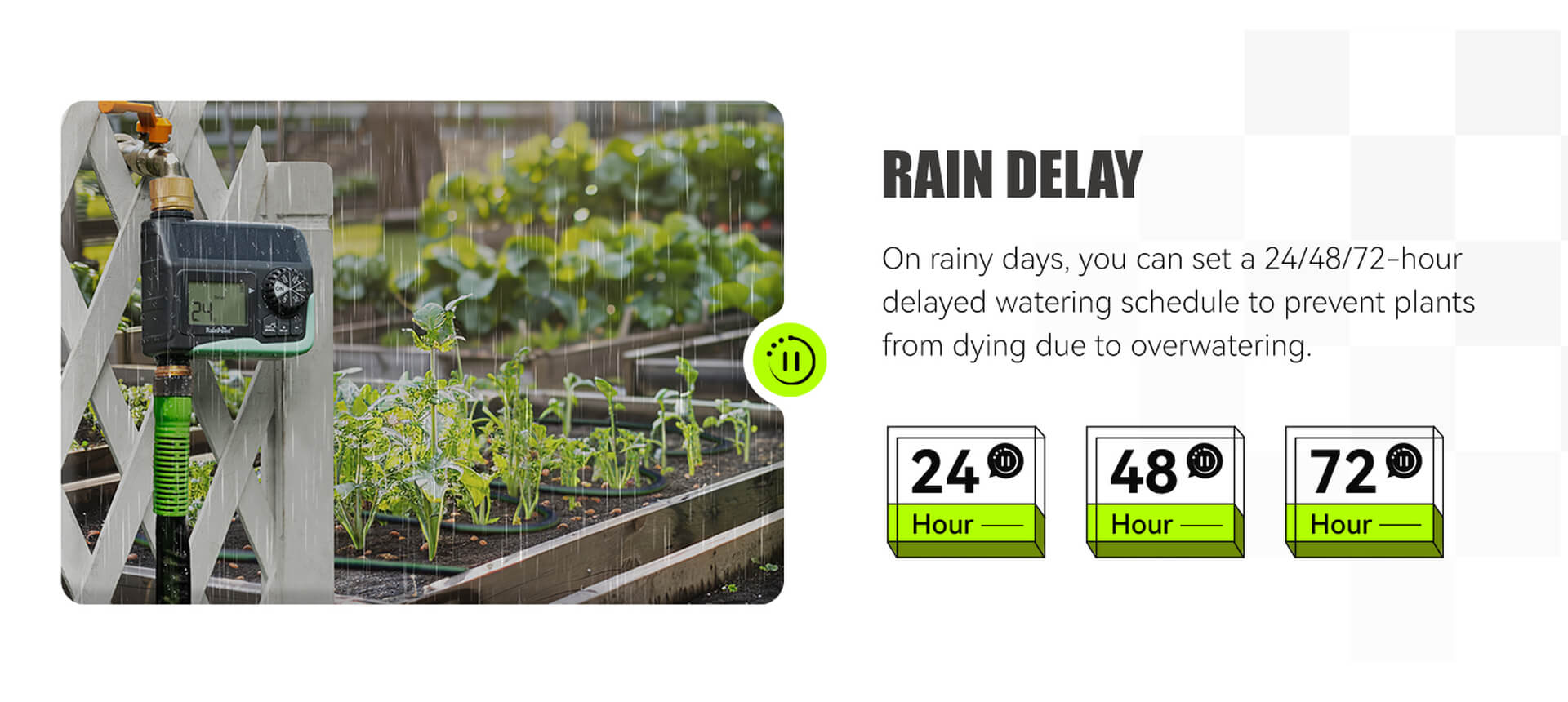 RainPoint sprinkler timer for automatic lawn and garden watering schedules