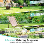 RainPoint water timer controlling outdoor sprinkler system for healthy garden plants