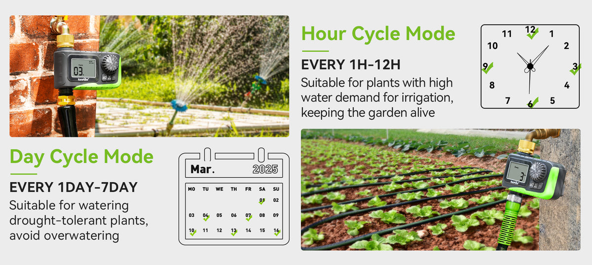 RainPoint rain delay hose timer helping save water by adjusting irrigation schedules after rain