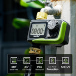 RainPoint sprinkler timer with rain delay feature to prevent watering during rainy days
