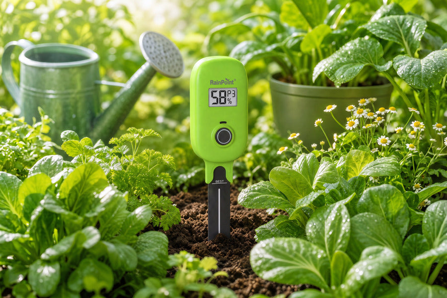 RainPoint pop up WiFi water timer for smart garden irrigation control