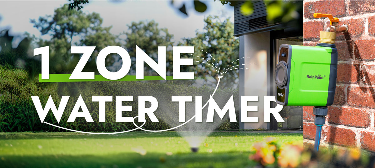 RainPoint smart garden hose timer with brass inlet for reliable automatic watering